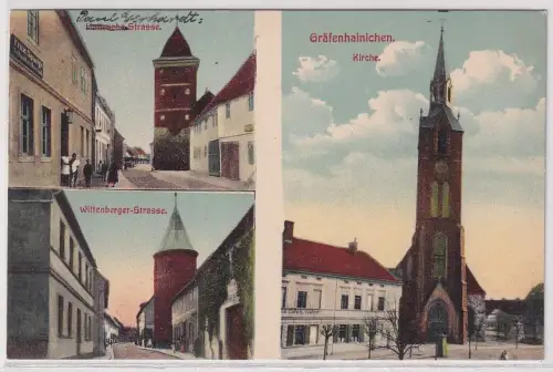 57637 Mehrbild Ak Gräfenhainichen Hallesche- , Wittenberger Strasse 1912