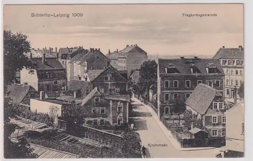 71251 Ak Stötteritz-Leipzig 1909 Tragkorbsgemeinde Kirchstrasse 