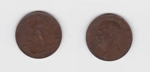 2 Centesimi Kupfer Münze Italien 1911 50. Jahrestag des Königreichs  (124814)