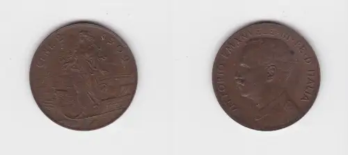 2 Centesimi Kupfer Münze Italien 1909 Gondel (129979)