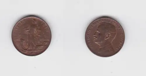1 Centesimo Kupfer Münze Italien 1917 (125560)
