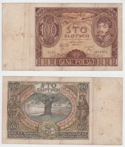 100 Zloty Banknote Polen 1934 Pick 75 (152597)