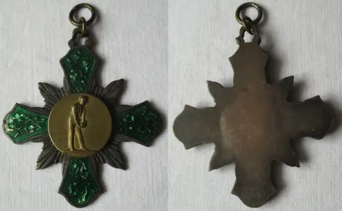 altes Abzeichen Erinnerungskreuz Kegeln Kegelverein um 1920 (118267)