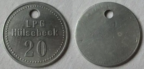 Aluminium Wertmarke LPG Hülsebeck 20 Produktionsgenossenschaft (115078)