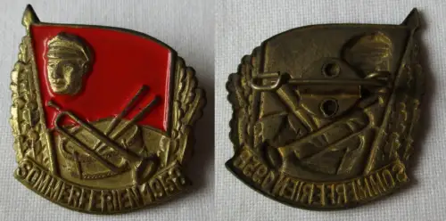 DDR Blech Abzeichen Pioniere Sommerferien 1958 (154206)
