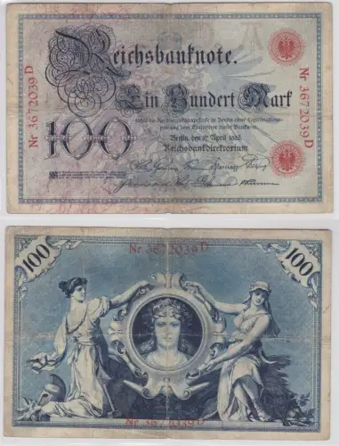 100 Mark Reichsbanknote Deutsches Reich 17.April 1903 (154412)