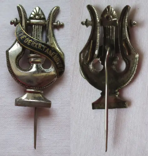 alte emaillierte Anstecknadel Liederkranz Tannenberg um 1920 (106067)