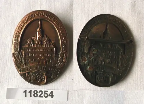 altes Blech Abzeichen Heimatfest 700 Jahrfeier zu Penig 1927 (118254)