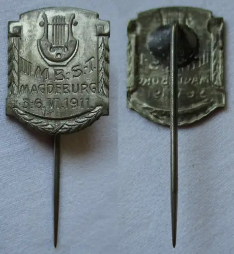 seltenes Abzeichen Gesangsverein III.M.B.-S.-T. Magdeburg 3.-6.VI 1911 (116301)