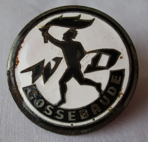 altes emailliertes Abzeichen Sport WD Cossebaude Dresden (100925)