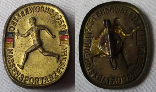 DDR Abzeichen Massensportabzeichen Ostseewoche 1958 (160013)