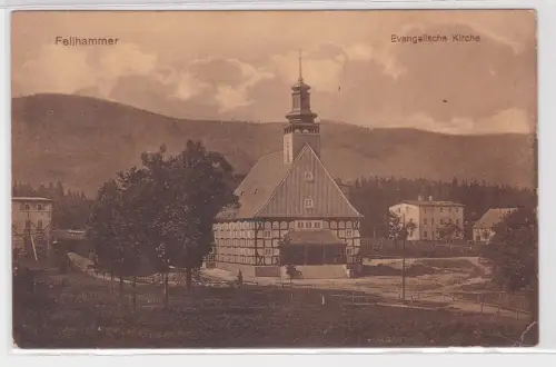 45076 AK Fellhammer (Kuźnice Świdnickie) - Evangelische Kirche 1917