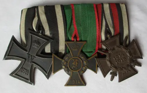 3er Ordensspange Anhalt mit Eisernem Kreuz 1.Weltkrieg, Friedrich Kreuz (110735)