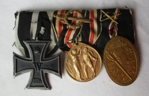 3er Ordensspange Preussen mit Eisernem Kreuz 1.Weltkrieg usw. (116899)