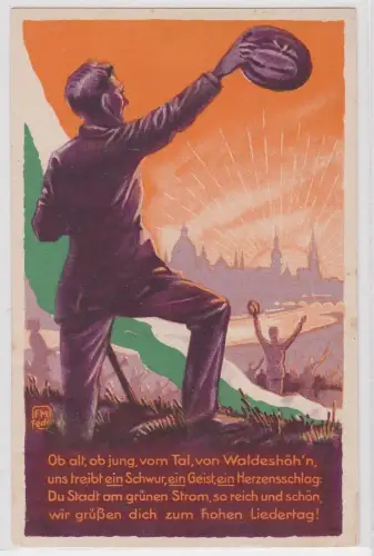 902875 AK 1. Sächsisches Sängerbundes-Fest Dresden 20.-23. Juni 1925
