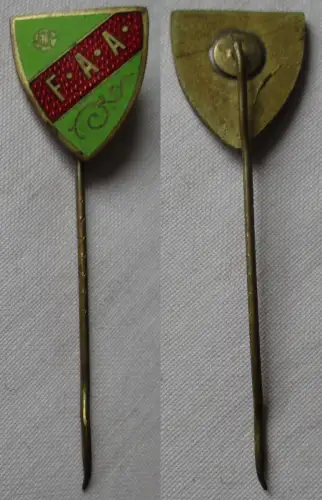 emaillierte Anstecknadel Vereinsabzeichen F.A.A. um 1930  (133316)