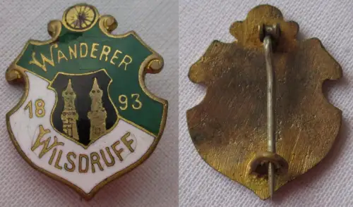 seltenes emailliertes Abzeichen Wanderer Wilsdruff 1893  (119140)