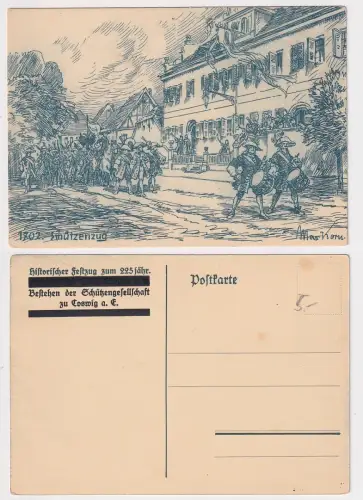 27028 AK Historischer Festzug zum 225jähr. Bestehen Schützengesellschaft Coswig