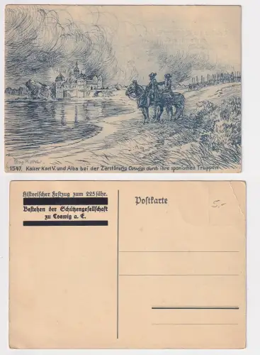 80297 AK Historischer Festzug zum 225jähr. Bestehen Schützengesellschaft Coswig