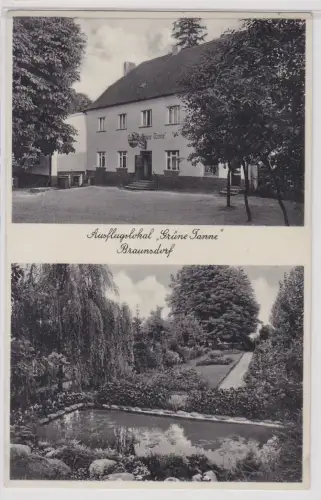 07035 Ak Braunsdorf bei Wittenberg Ausflugslokal "Grüne Tanne" um 1940