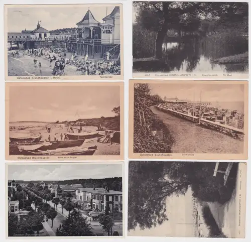 20384 AK 6x Ostseebad Brunshaupten - Karpfenteich, Familienbad, Promenade