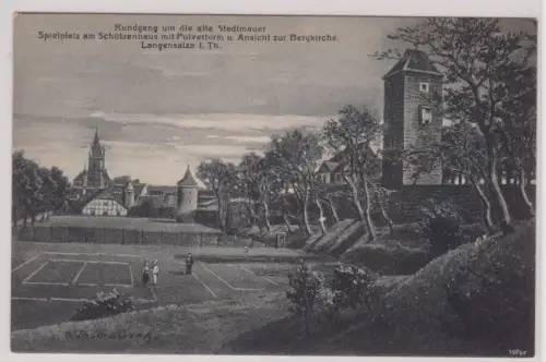 77919 Ak Langensalza - Rundgang um die alte Stadtmauer, Spielplatz Schützenhaus