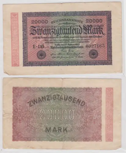 20000 Mark Banknote Berlin 20.9.1923 Rosenberg 84 c (146594)