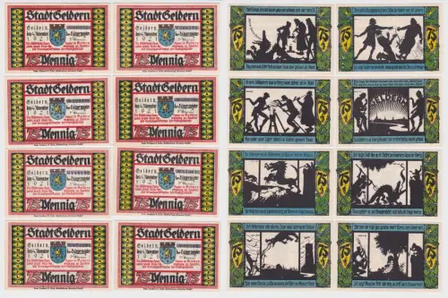 8 x 75 Pfennig Banknoten Notgeld Stadt Geldern 4.11.1921 (164286)