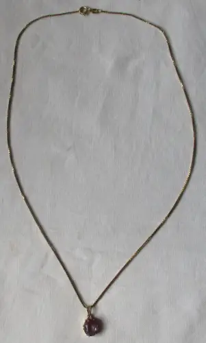 hochwertige 585er Gold Damenhalskette + 333er Gold Edelstein Anhänger (153069)