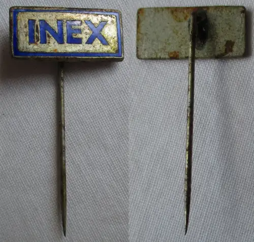 DDR Firmen Anstecknadel VEB INEX Berlin Industrieanlagen Export (119580)