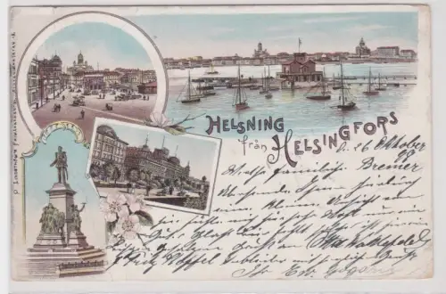 903493 Ak Lithographie Helsning fran Helsingfors Finnland 1899