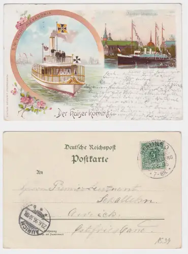 903909 Ak Treptow Gewerbeausstellung 1896 "Der Kaiser kommt"