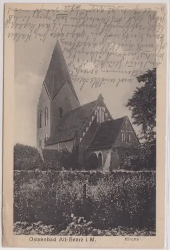 900875 Ak Ostseebad Alt-Gaarz in Mecklenburg Kirche 1925