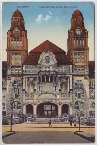 903831 AK Bochum Knappschaftsgebäude Hauptportal 1913