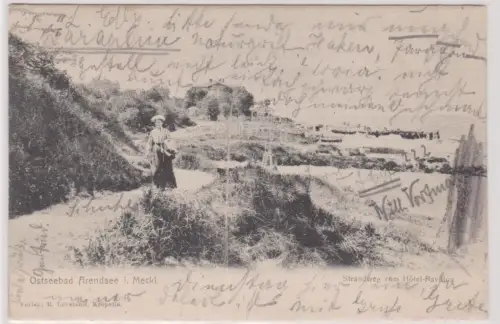 24034 Ak Ostseebad Arendsee - Strandweg zum Hotel-Pavillon 1904