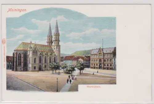 903308 Ak Meiningen Marktplatz um 1900