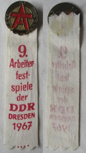 DDR Abzeichen 9. Arbeiterfestspiele der DDR Dresden 1967 (164220)