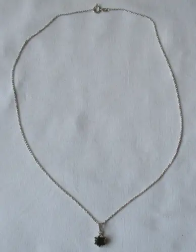 elegante 925er Sterling Silber Halskette mit Anhänger in Blütenform (112572)