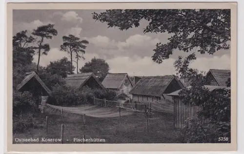 19665 AK Ostseebad Koserow Das Juwel der Ostsee - Fischerhütten 1953