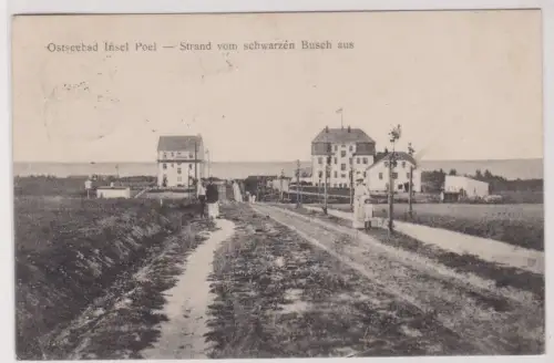 903757 Ak Ostseebad Insel Poel Strand vom schwarzen Busch aus 1921
