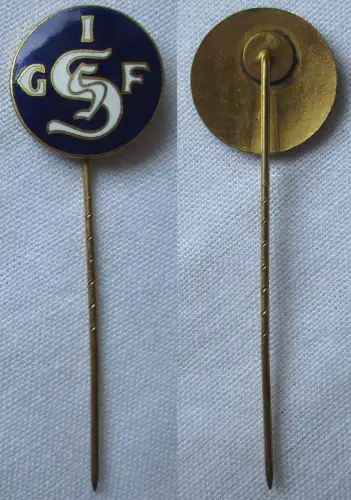 emaillierte Anstecknadel IGSF S auf blauem Grund (154425)