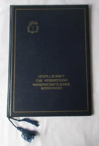 DDR Urkunde URANIA Gesellschaft für wissenschaftliche Kenntnisse 1960 (164699)