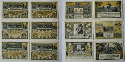 6 Banknoten Notgeld Stadt Eschershausen 1921 komplette Serie (129507)