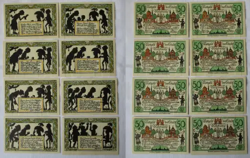 8 Banknoten Notgeld Sparkasse der Stadt Rehburg 1.5.1921 (120966)