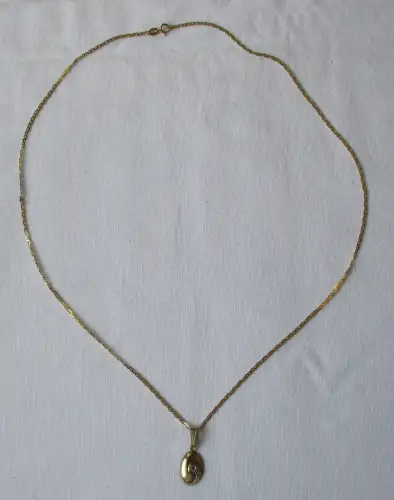 elegante 585er Gold Damen Halskette mit filigranem Anhänger (157999)