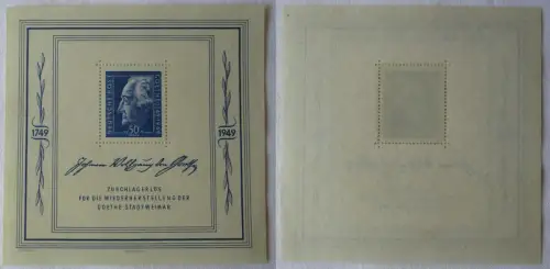 SBZ Allgemeine Ausgaben Block 6 postfrisch ** Goethe Block 1949 (137344)