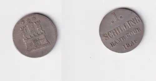 1 Schilling Silber Münze Hamburg 1846 ss (152485)