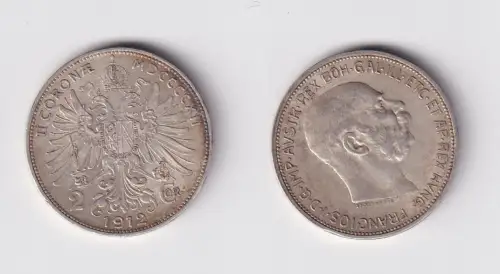 2 Kronen Silber Münze Österreich 1912 ss+ (164872)