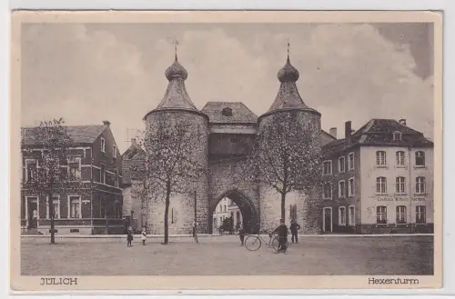 60413 Ak Jülich - Hexenturm mit Gasthaus Wilhelm Hermes
