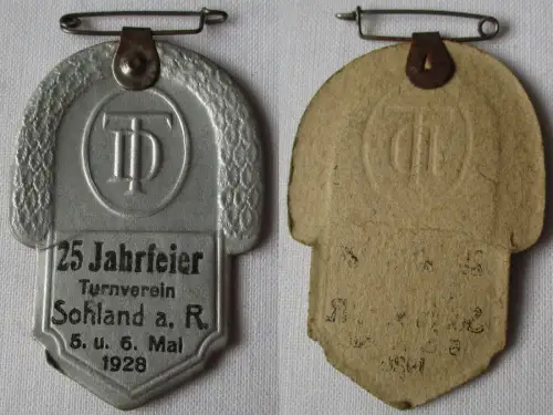 seltenes Papp Abzeichen 25 Jahrfeier Turnverein Sohland a.R. 1928 (119976)
